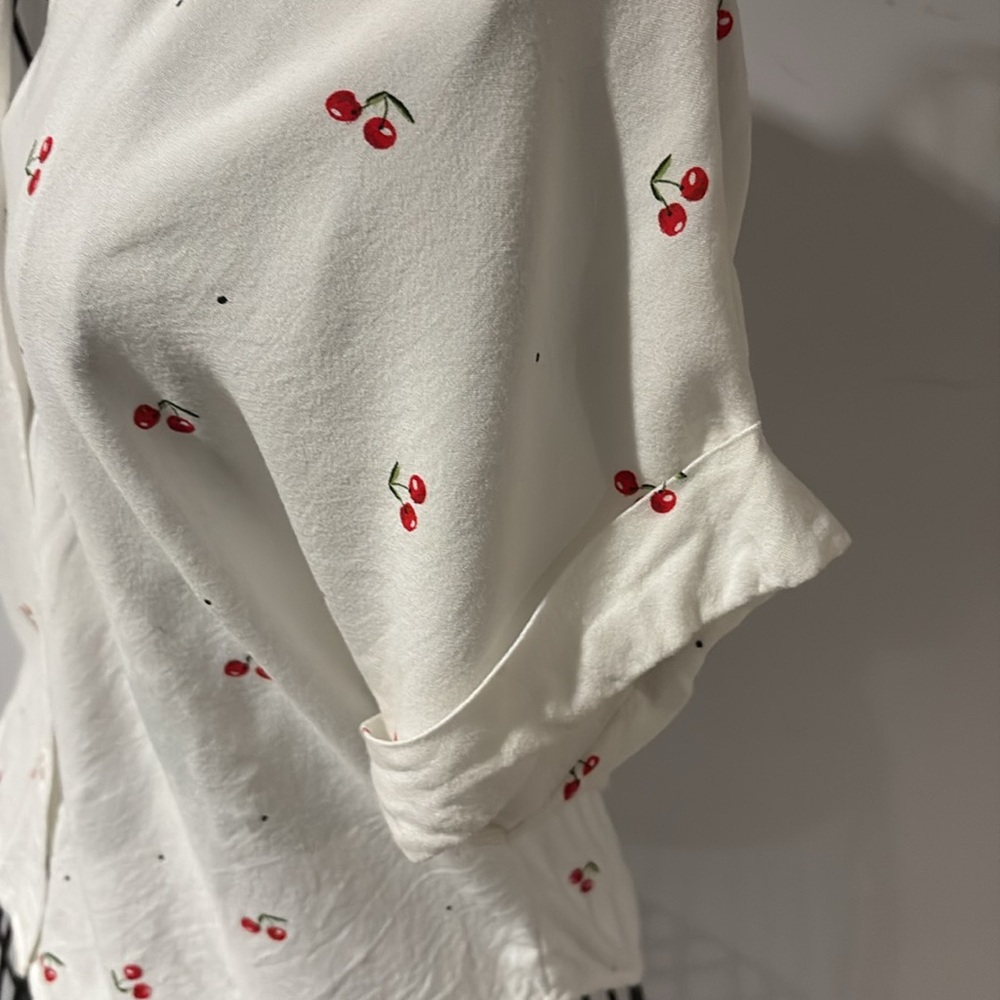 Cherry button up top - Picture 3 of 4